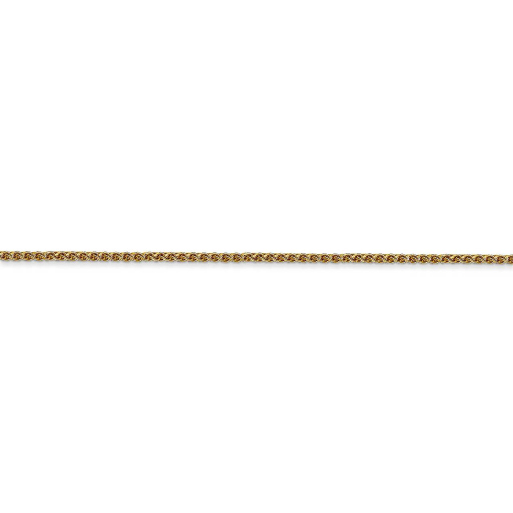 22 Inch 1.2mm Diamond-cut Spiga Chain 14k Yellow Gold PEN62-22