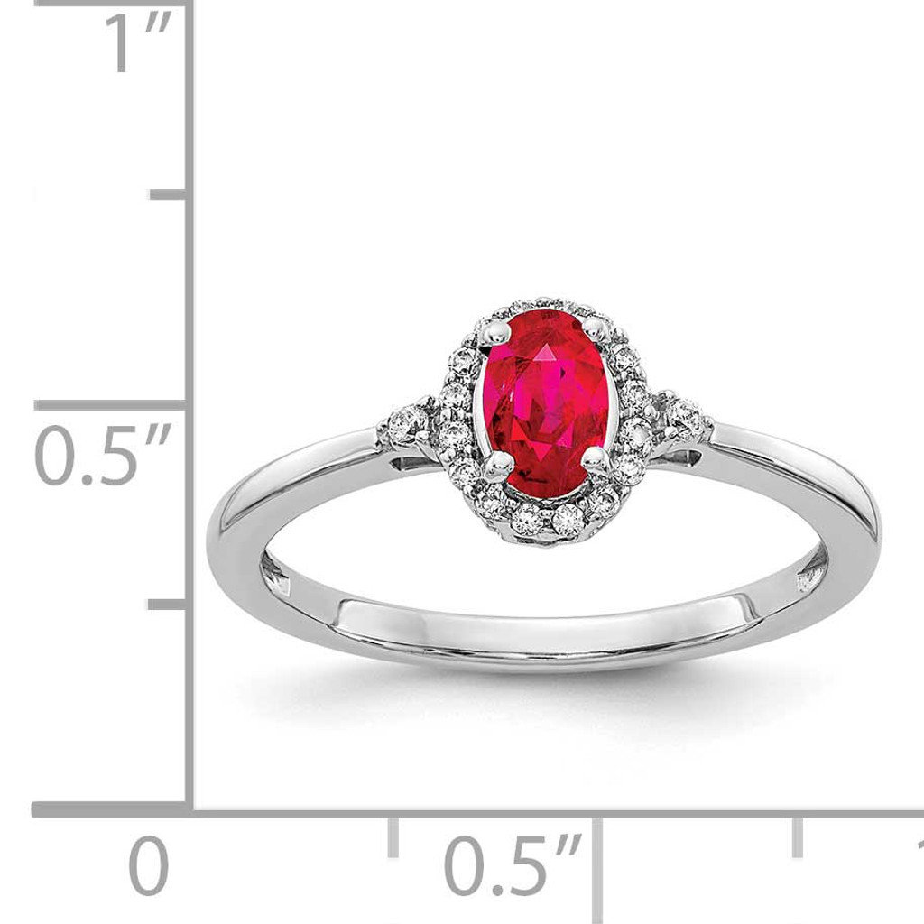 Ruby and Diamond Ring 14k White Gold RM5756-RU-010-WA