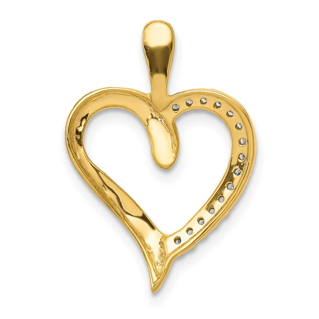 1/10Ct. Diamond Heart Pendant 14k Gold PM4906-010-YA