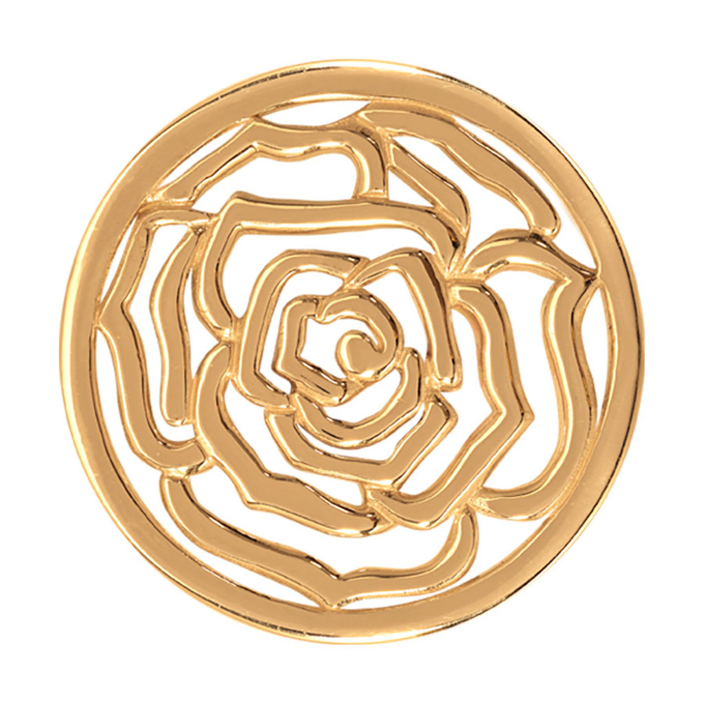 Nikki Lissoni Roses Are Red Gold Plated 33mm Coin, MPN: C1151GM UPC: 8718627463055