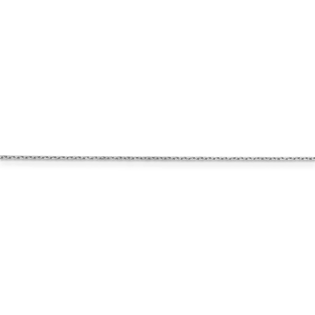 .8mm Diamond-Cut Cable with Spring Ring Clasp Chain Anklet 10 Inch 14k White Gold PEN192-10