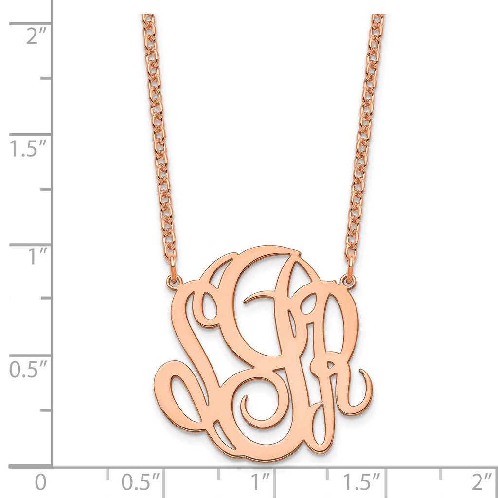 Monogram Necklace Sterling Silver Rose-plated XNA888RP