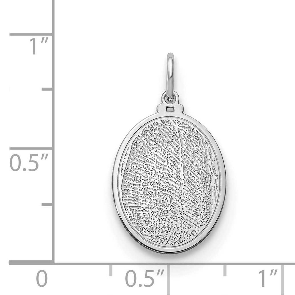 Small Fingerprint Charm 14k White Gold XNA913W