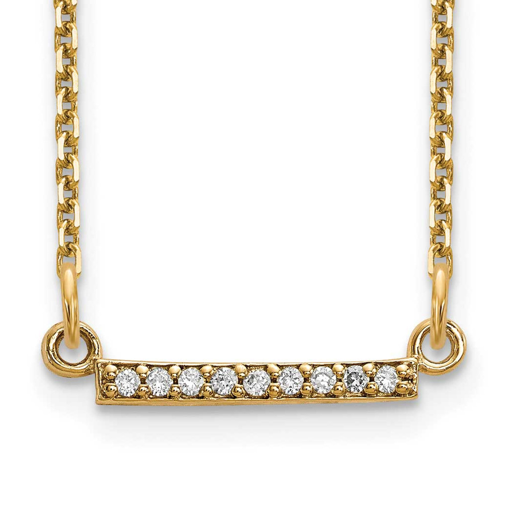 Diamond Tiny Bar Necklace 14k Gold MPN: XP5030VS UPC: