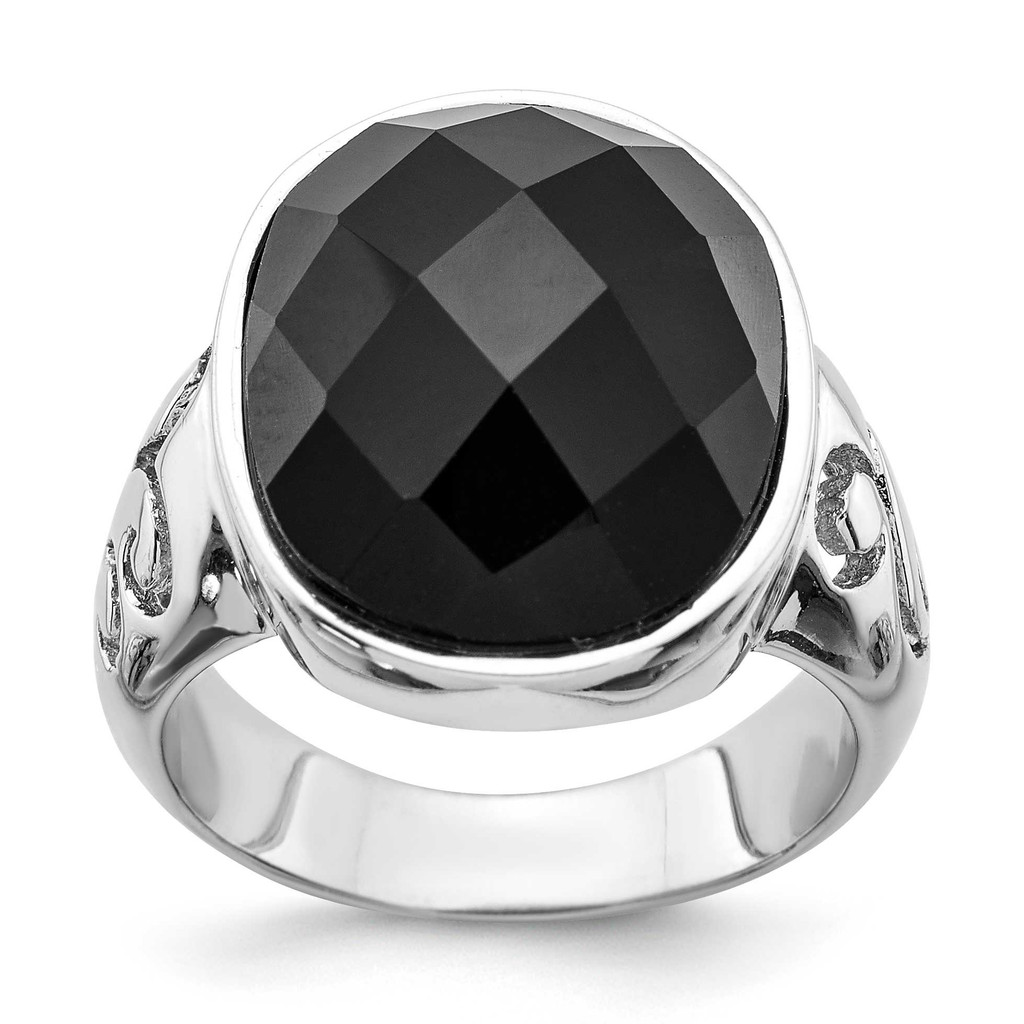 Sterling Silver Black CZ Ring, MPN: JRS1728-7, UPC: