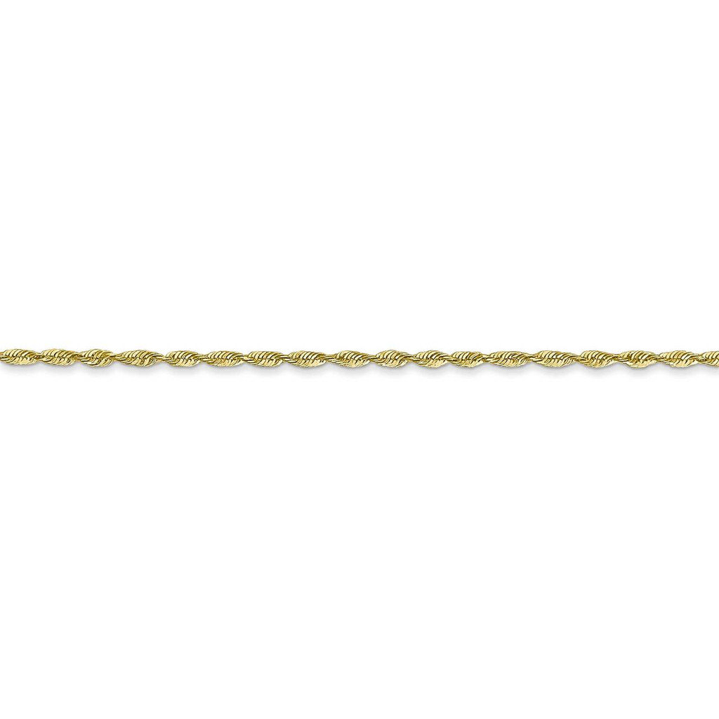 1.5mm Diamond-cut Extra-Lite Rope Chain 6 Inch 10k Gold 10EX012-6