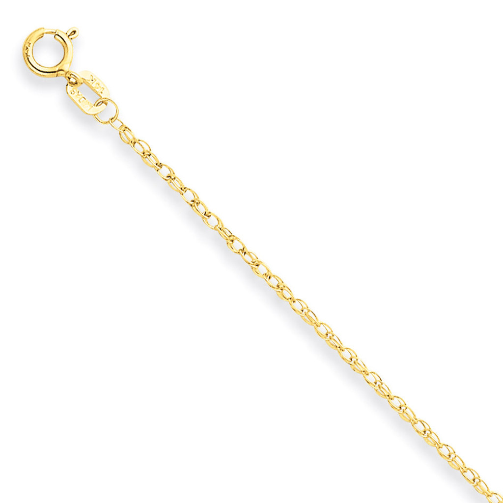 1.35mm Carded Cable Rope Chain 18 Inch 14k Gold 10RY-18
