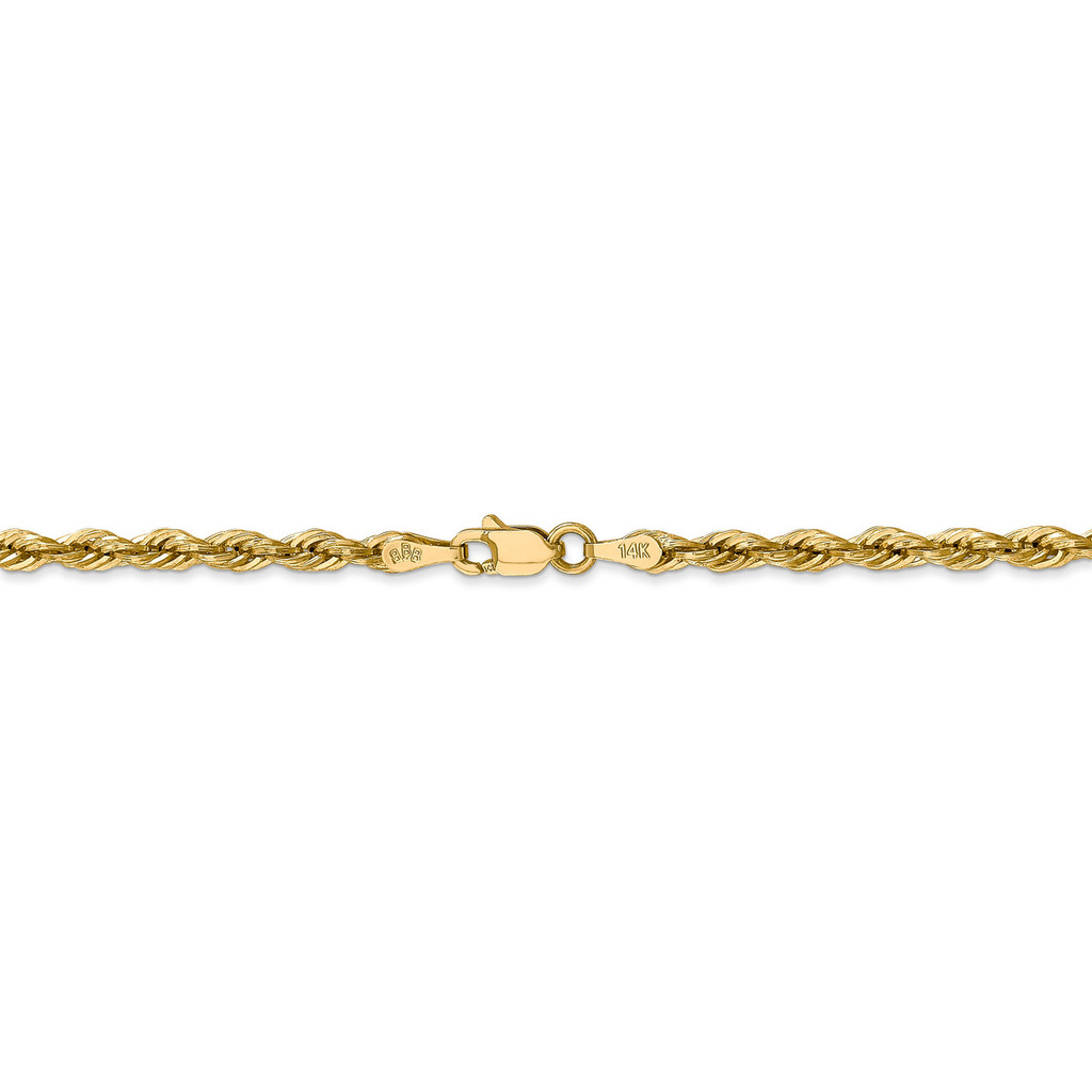 3.8mm Hollow Rope Chain 18 Inch 14k Gold BC133-18