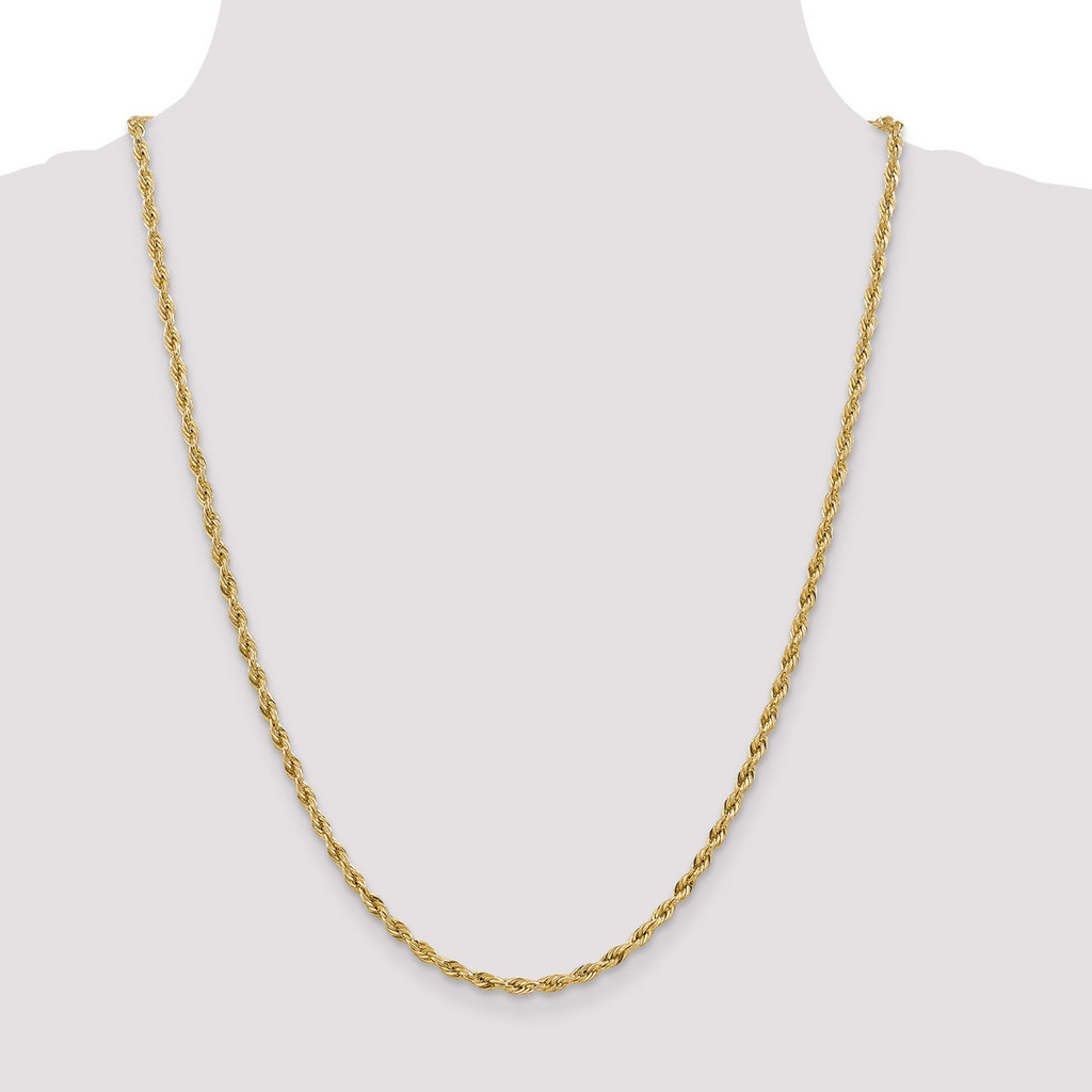 3.8mm Hollow Rope Chain 18 Inch 14k Gold BC133-18