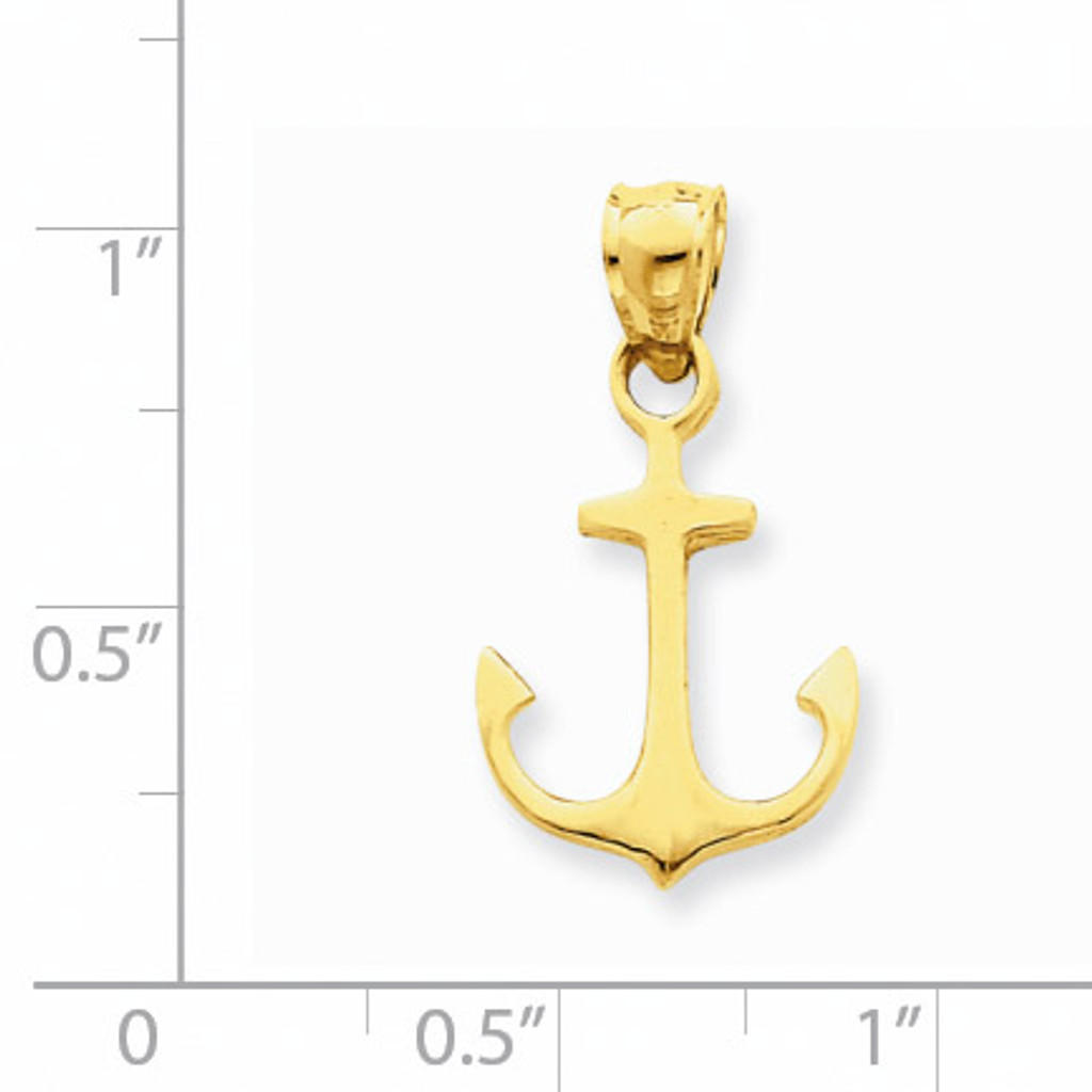 Anchor Pendant 14k Gold C3339
