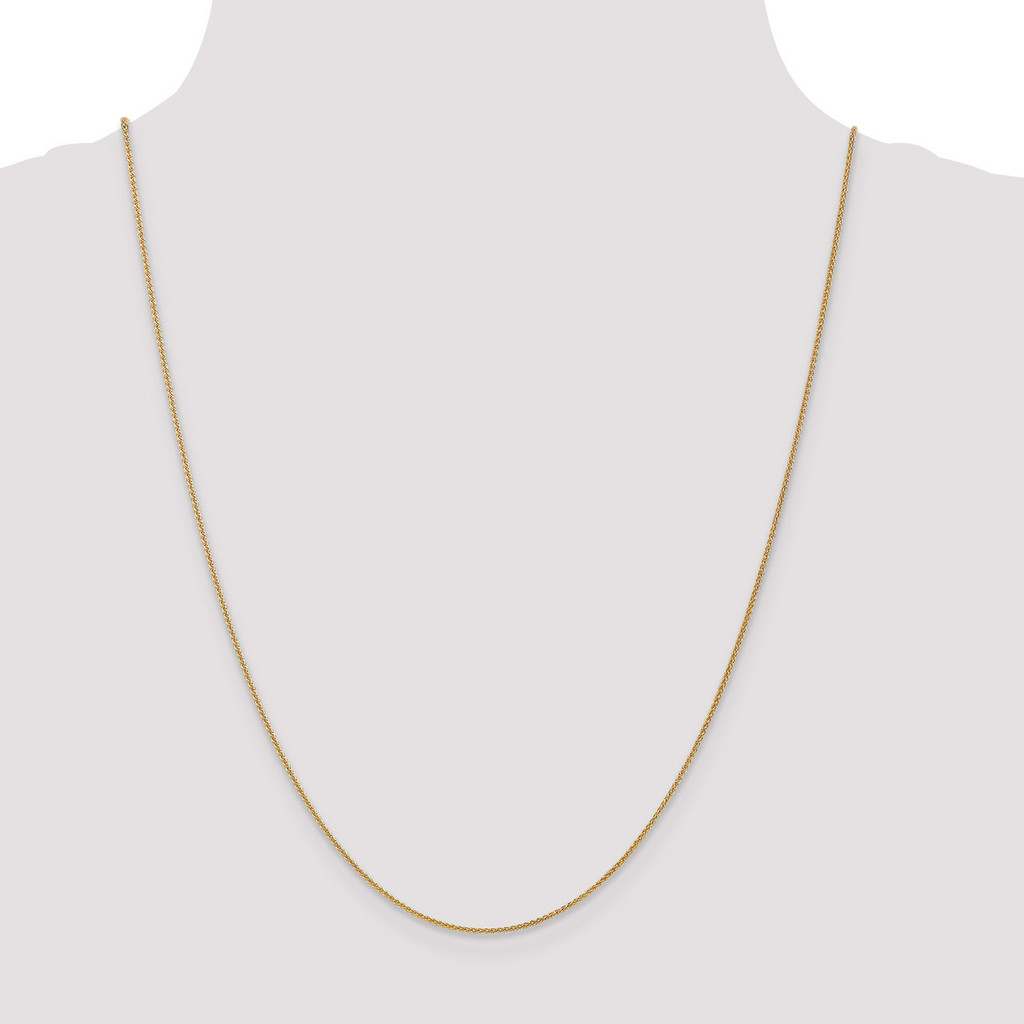 1.1mm Solid Polished Spiga Chain 20 Inch 14k Gold PEN133-20