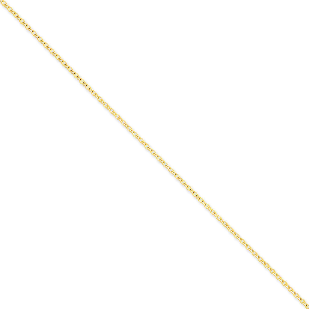 2.4mm Cable Chain 16 Inch 14k Gold PEN217-16