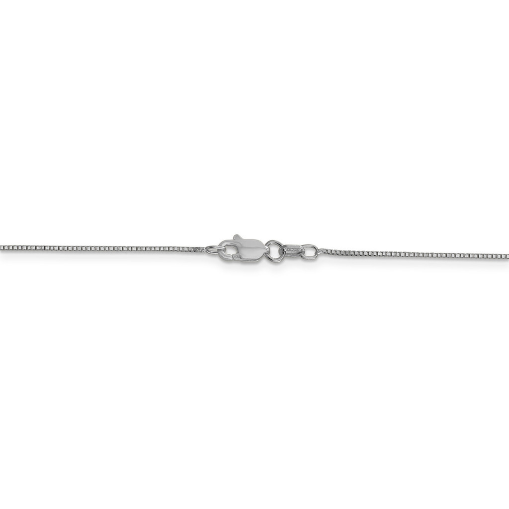 0.70mm Box Chain with lobster Catch 18 Inch 14k White Gold WLB050L-18