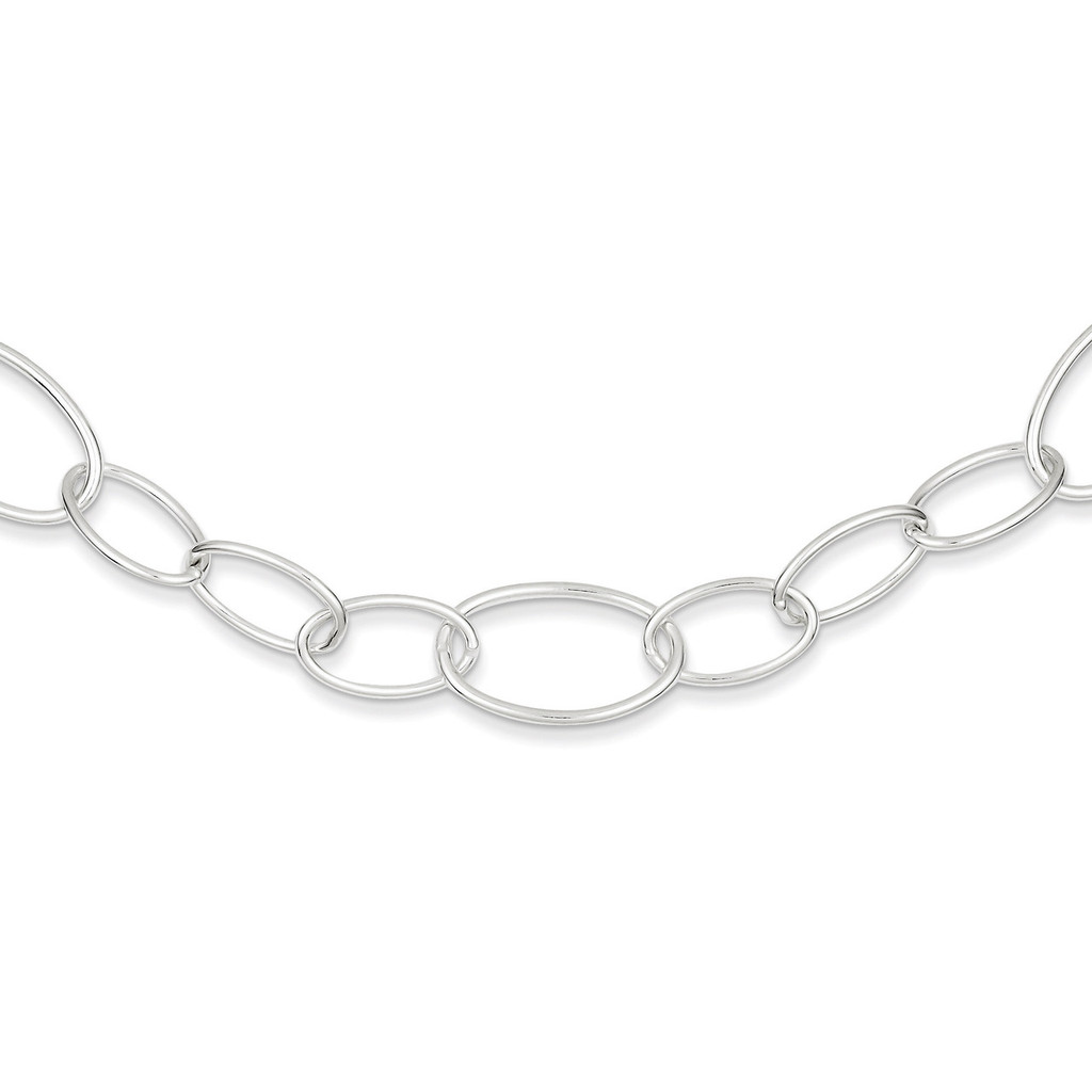 42 Inch Link Necklace Sterling Silver Fancy MPN: QH1142-42