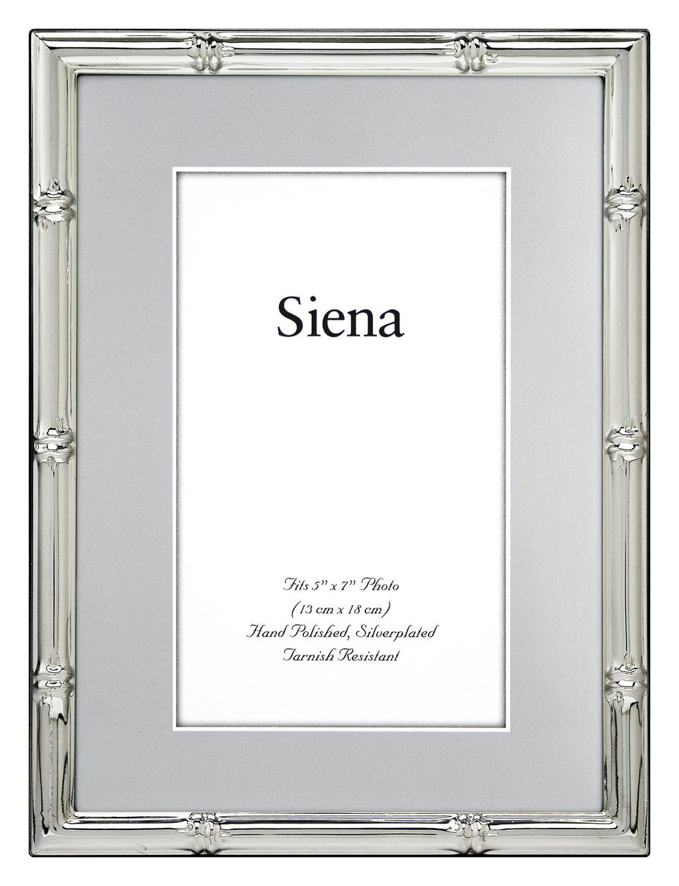 Eccolo Made in Italy Sterling Silver Photo Frame 5 by 7 Gold