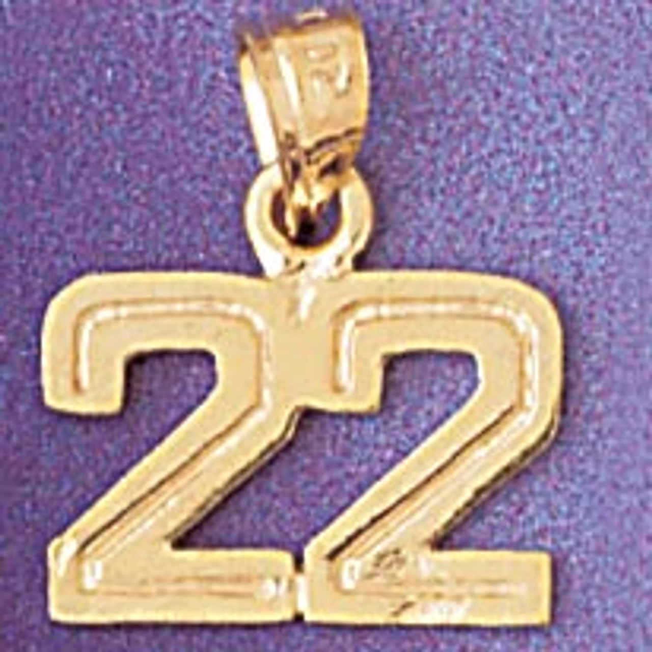 number 22 pendant necklace