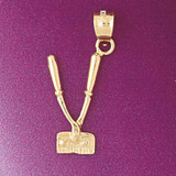 Hairdresser Razor Moveable Pendant Necklace Charm Bracelet in Gold or Silver 6397