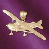 Airplane Pendant Necklace Charm Bracelet in Gold or Silver 4447