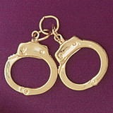 Handcuff Pendant Necklace Charm Bracelet in Gold or Silver 4564