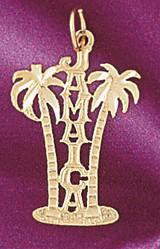 Jamaica Pendant Necklace Charm Bracelet in Gold or Silver 5032 Jamaica Pendant Necklace Charm Bracelet in Gold or Silver 5032