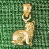 3 Dimensional Cat Pendant Necklace Charm Bracelet in Gold or Silver 2041