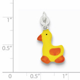 Enameled Duck Charm Sterling Silver QC6240