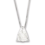 Textured Triangle Diamond Necklace Sterling Silver QW330