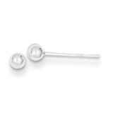 Polished 3mm Ball Earrings Sterling Silver QE1830 UPC: 883957922973