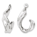 Twisted J Earring Jackets 14k White Gold YE1103 Twisted J Earring Jackets 14k White Gold YE1103