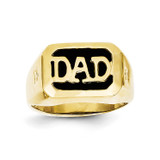 Men's Diamond and Black Onyx DAD Ring 10k Gold 10X152