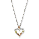 Heart Necklace Sterling Silver & 12k Gold QBH104-18