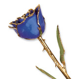 Blue Violet Pearl Rose Lacquer Dipped Gold Trimmed GM3736