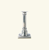 Match Pewter Square Based Candlestick 1014