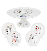 Vista Alegre Tea with Alice Set Small Footed Cake Plate & 4 Small Plates with Gift Box MPN: 21116998 Vista Alegre Tea with Alice Set Small Footed Cake Plate & 4 Small Plates with Gift Box MPN: 21116998