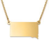 South Dakota State Pendant with Chain Engraveable Gold-plated on Sterling Silver MPN: XNA706GP-SD