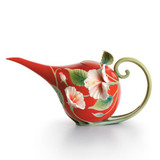 Franz Porcelain Island Beauty Hibiscus Flower Teapot FZ00983