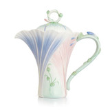 Franz Porcelain Les Jardin Morning Glory Flower Teapot FZ02340