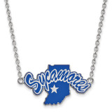 Indiana State University Large Enamel Pendant with Necklace MPN: SS012ISU by LogoArt Indiana State University Large Enamel Pendant with Necklace MPN: SS012ISU by LogoArt