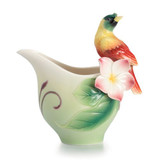 Franz Porcelain Shangri-La Bird Of Paradise Flower Creamer FZ02419
