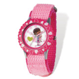 Disney Doc McStuffins Pink Velcro Time Teacher Watch MPN: XWA4513