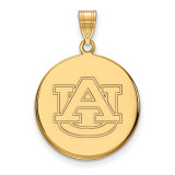 Auburn University Large Disc Pendant in 14k Yellow Gold by LogoArt MPN: 4Y041AU Auburn University Large Disc Pendant in 14k Yellow Gold by LogoArt MPN: 4Y041AU