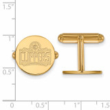 Los Angeles Clippers Cufflinks Gold-plated Silver GP002CLI Image Next to Ruler