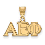 GP003TPA Gold-Plated Sterling Silver Theta Phi Alpha Medium Pendant by LogoArt 