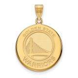 Golden State Warriors Large Pendant With Chain Necklace Gold Plated Silver Gp014war 18 Nba Homebello