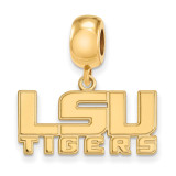 Louisiana State University Bead Charm Small Dangle in Gold-plated Silver by LogoArt MPN: GP050LSU Louisiana State University Bead Charm Small Dangle in Gold-plated Silver by LogoArt MPN: GP050LSU