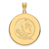 Florida State University x-Large Disc Pendant in Gold-plated Silver by LogoArt MPN: GP086FSU