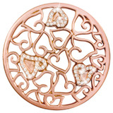 Nikki Lissoni Baroque Sparkling Hearts Rose Gold-Plated 43mm Coin MPN: C1479RGL EAN: 8718819230298