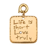 Nikki Lissoni Life Is Short Love Truly Charm Gold-Plated 25mm MPN: D1162GL EAN: 8718819239437