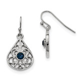 2513 Boutique Jewelry Fashion Blue Crystal Shepherds Hook Earrings Silver-tone by 1928 Jewelry MPN: BF3001