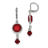 2632 Boutique Jewelry Fashion Red Swarovski Elements Leverback Earrings Silver-tone by 1928 Jewelry MPN: BF2998